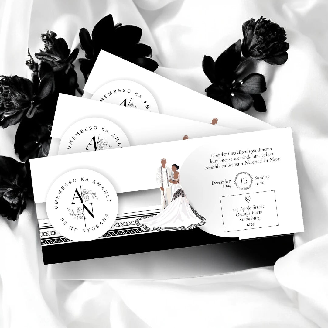 Sliding (Slide) Wedding Invitation