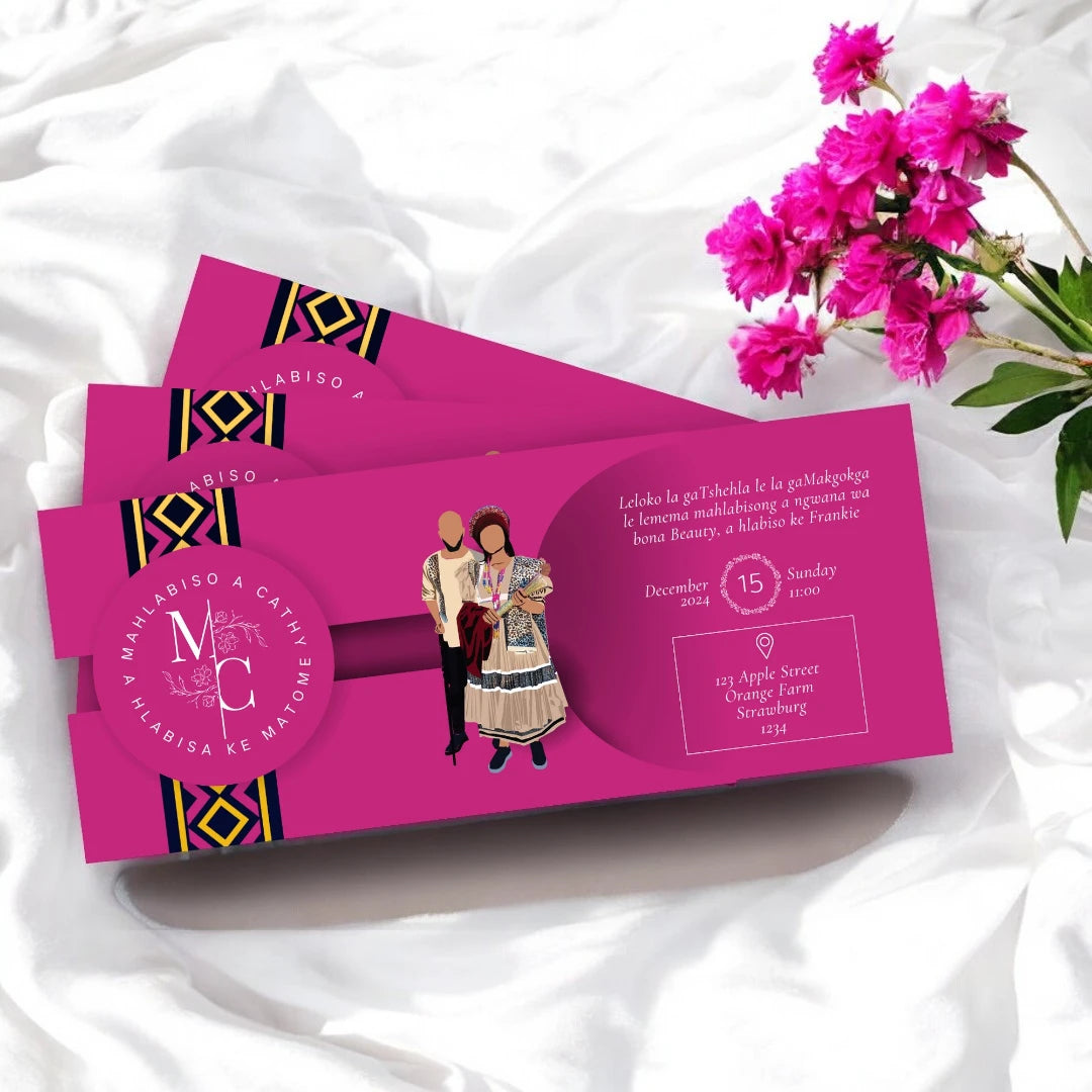 Sliding (Slide) Wedding Invitation