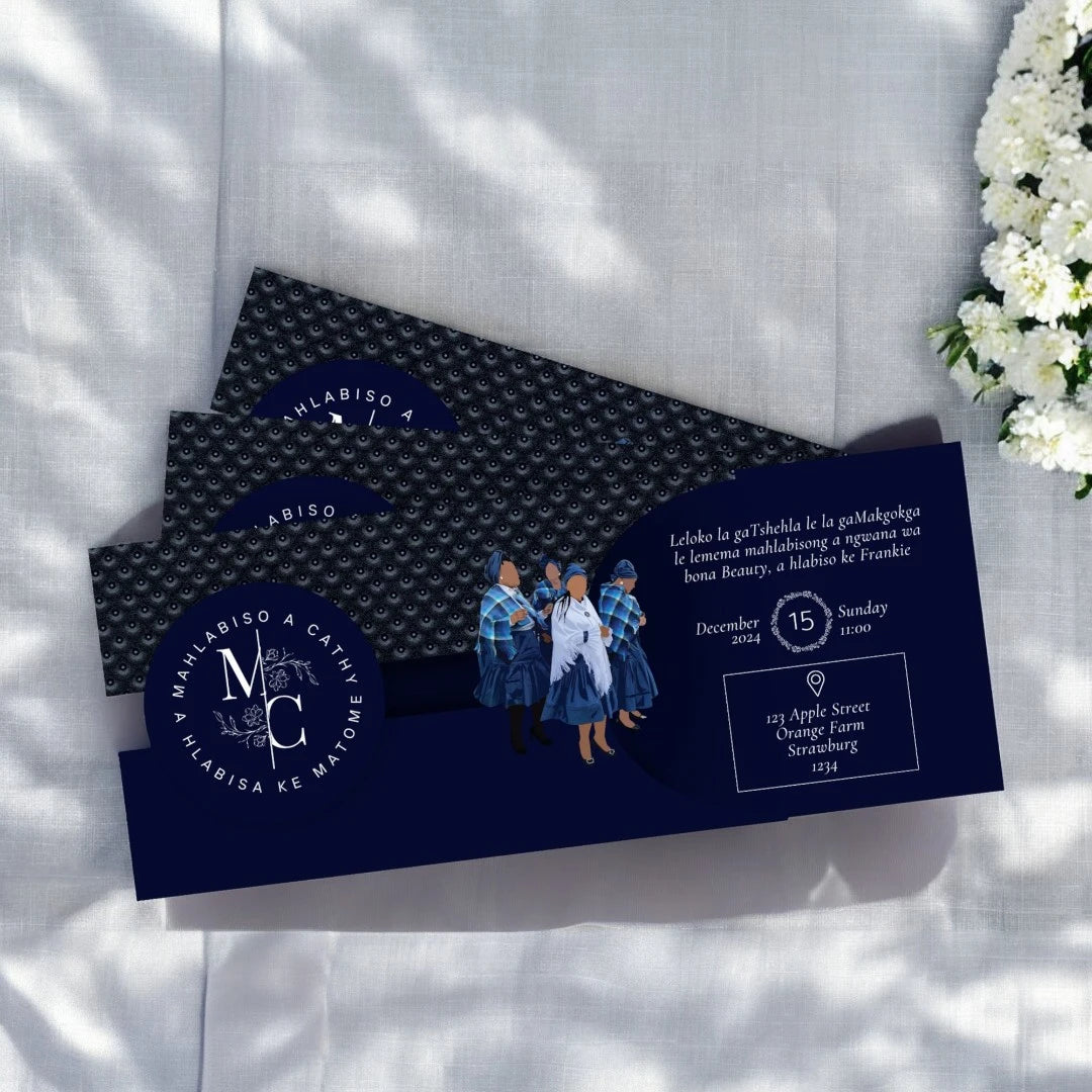Sliding (Slide) Wedding Invitation
