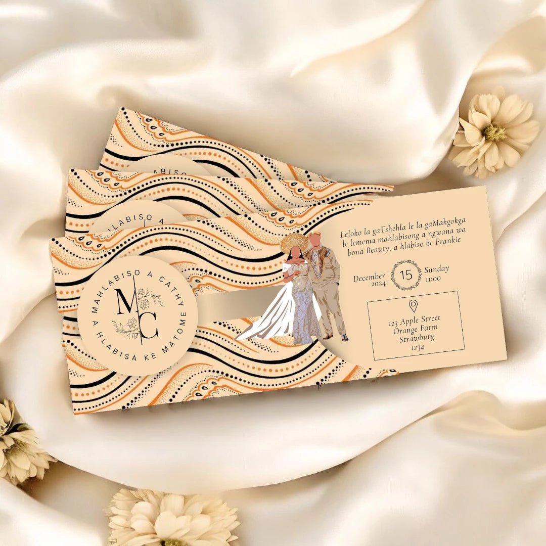 Sliding (Slide) Wedding Invitation