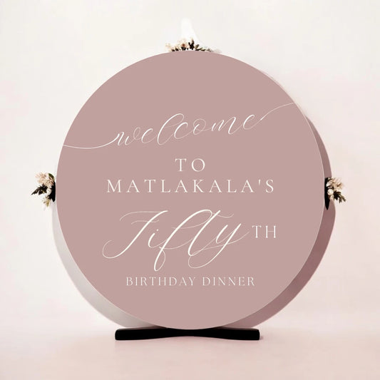Round Correx Welcome Board | Traditional Weddings & Events
