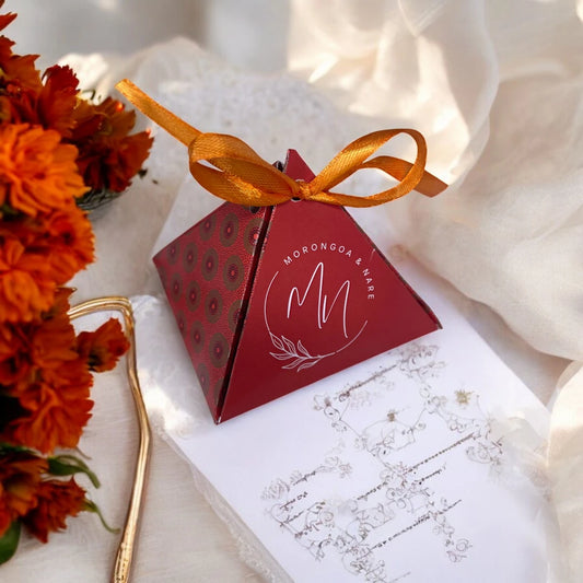 Custom Pyramid Wedding Invitation – Unique 3D Design for Modern & Traditional Weddings
